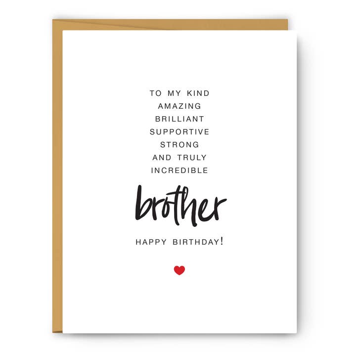 To My Brother Birthday Card