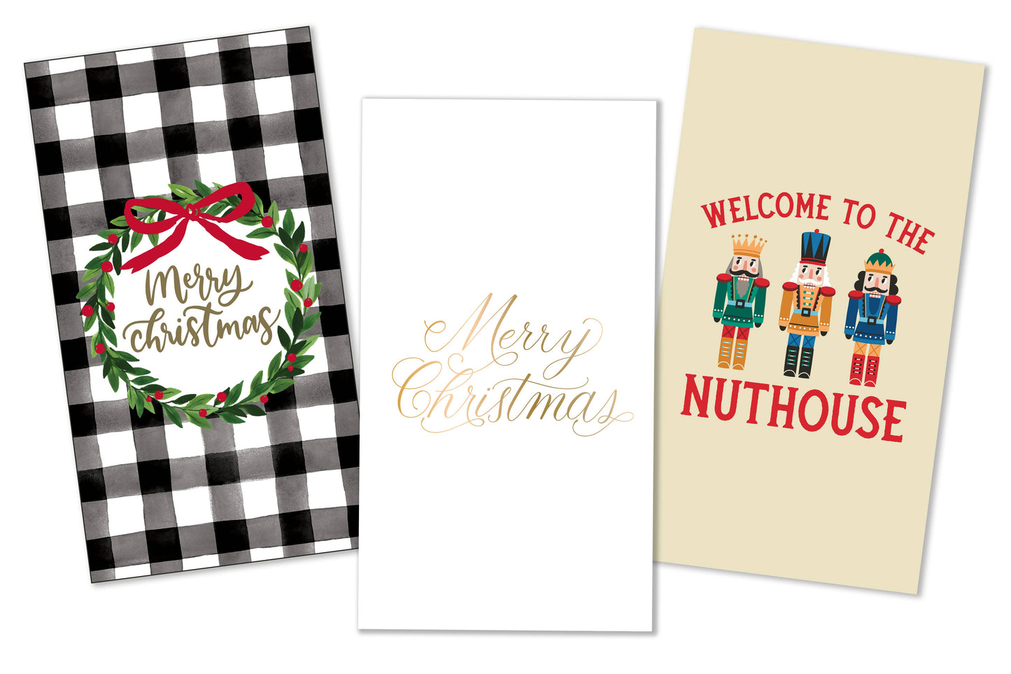 Funny Nuthouse Christmas Guest Towels
