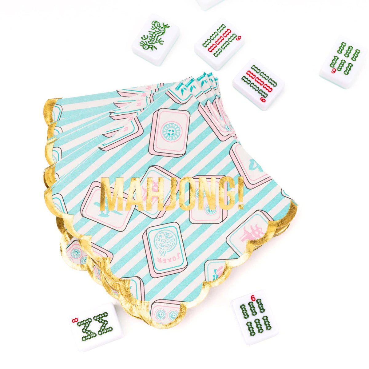 Mahjong Stripe Cocktail Napkins