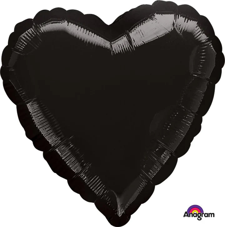 18" Heart Balloon - Black