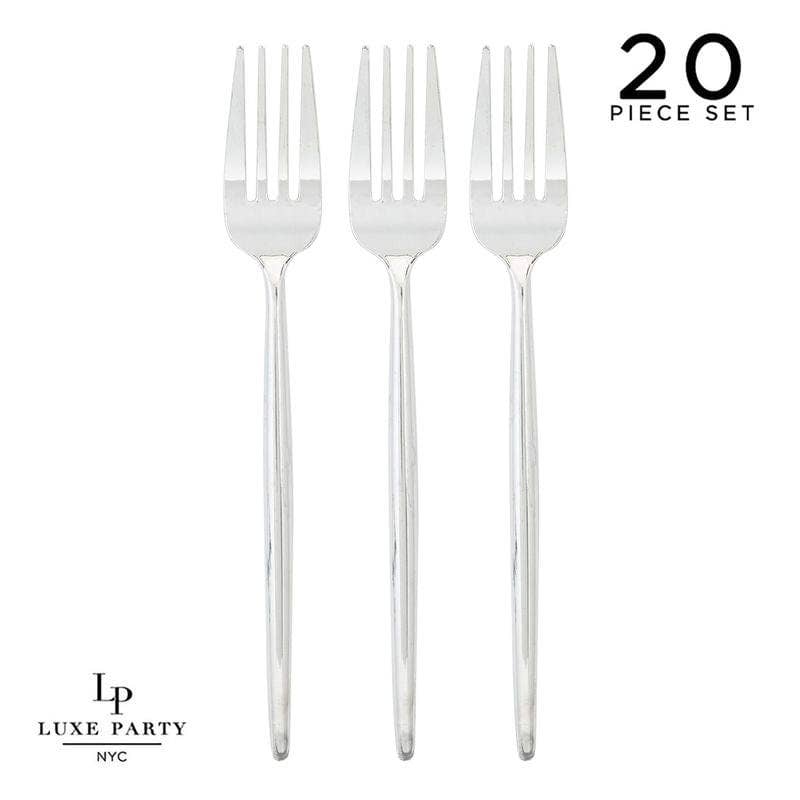 Chic Round Silver Forks