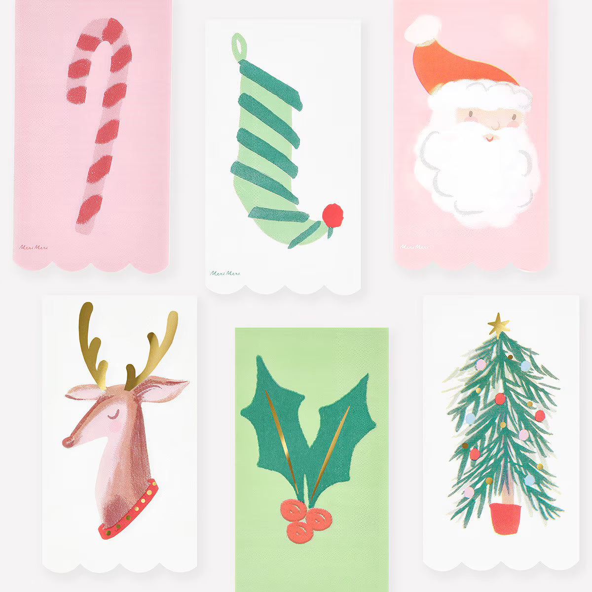 Mixed Christmas Icon Guest Towels