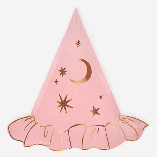 Pink Witch Hat Plates