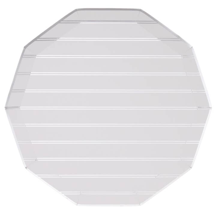 Silver Signature Stripe Dinner Plate