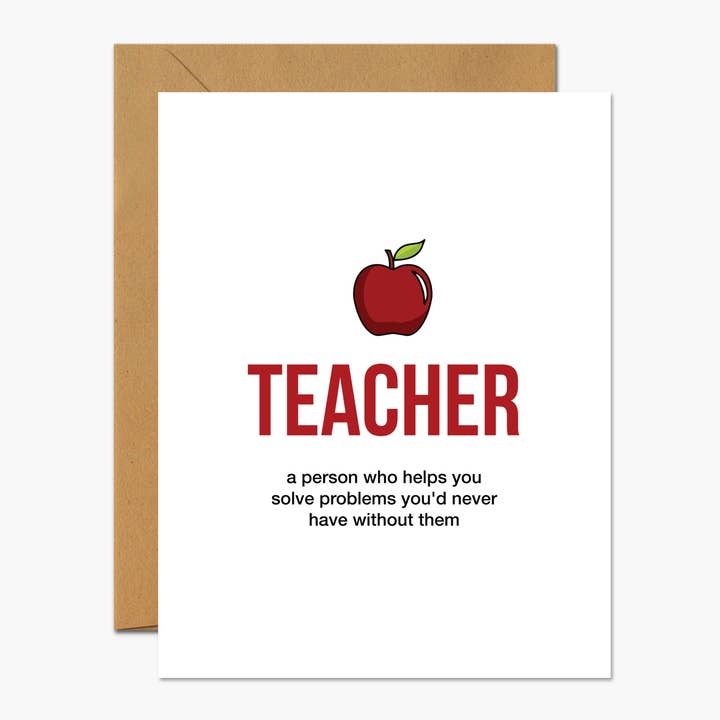 Teacher Definition Illustration Card