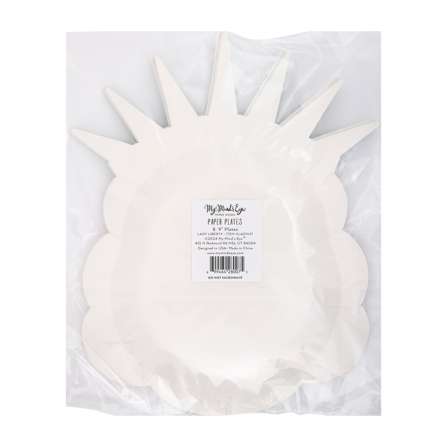 Lady Liberty Sunnies Paper Plate