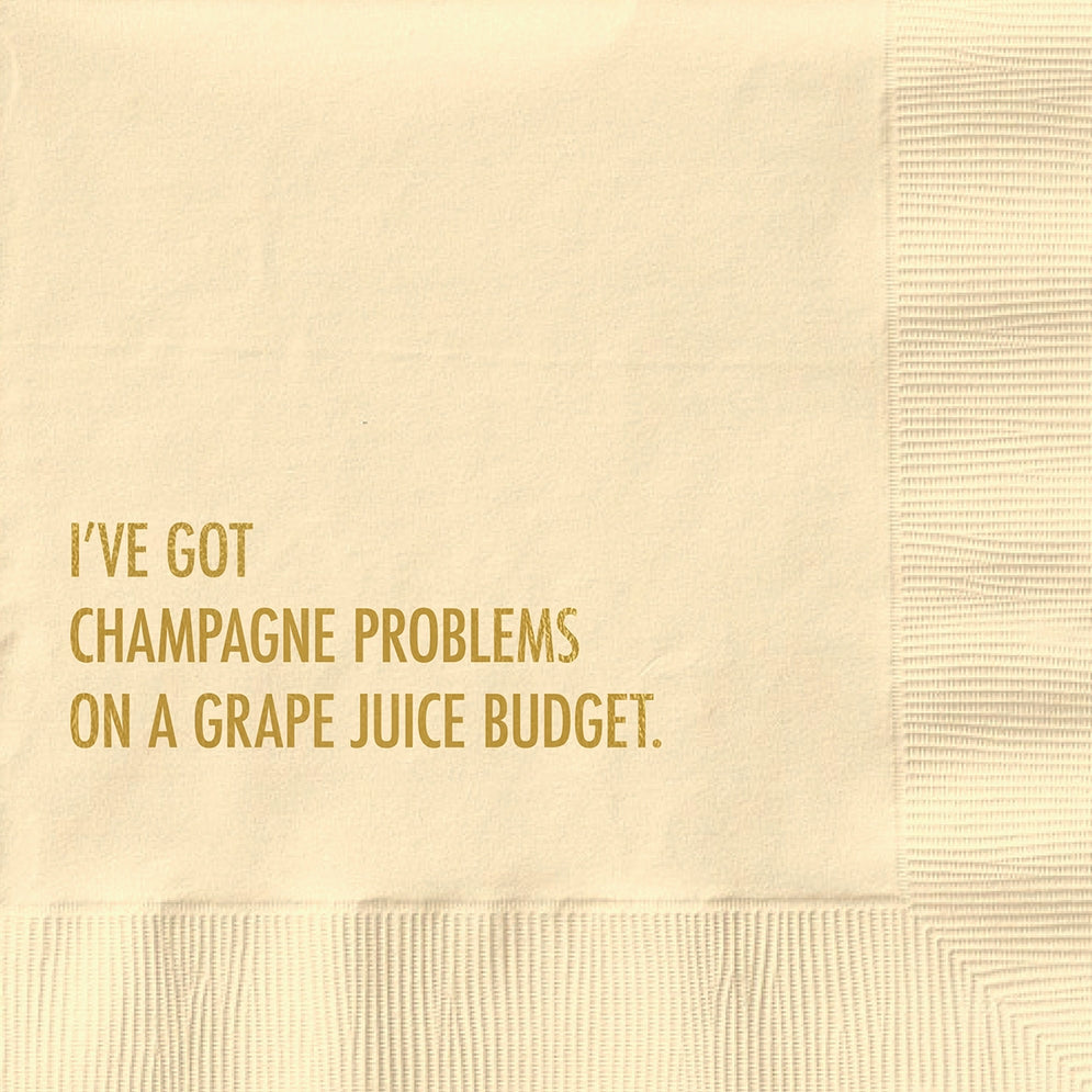 Champange Problems Cocktail Napkins