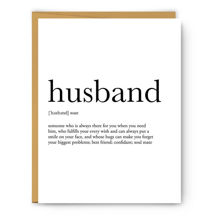 Husband Definition Card