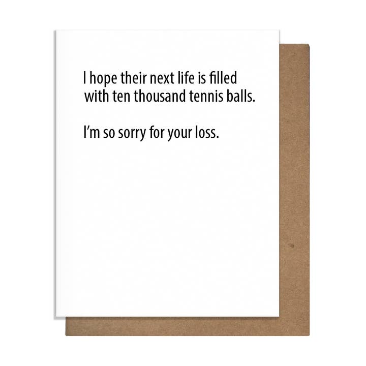 Tennis Balls - Sympathy Card