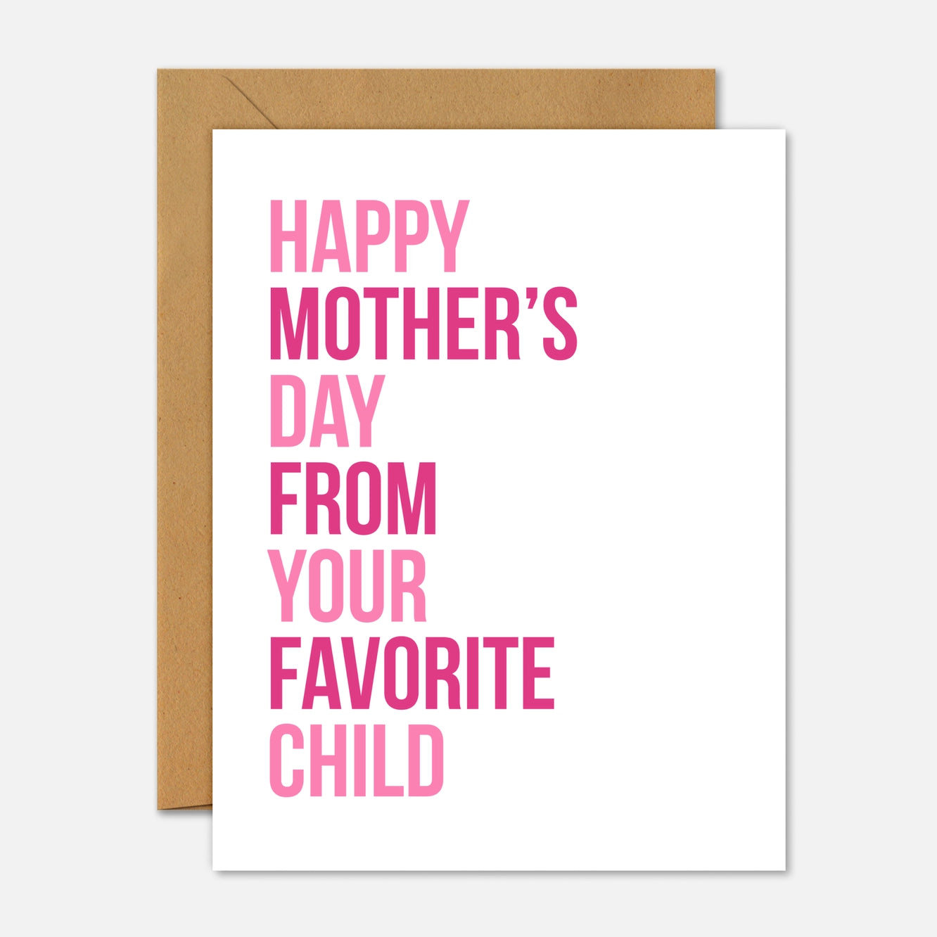 From Your Favorite Child - Mother's Day Card