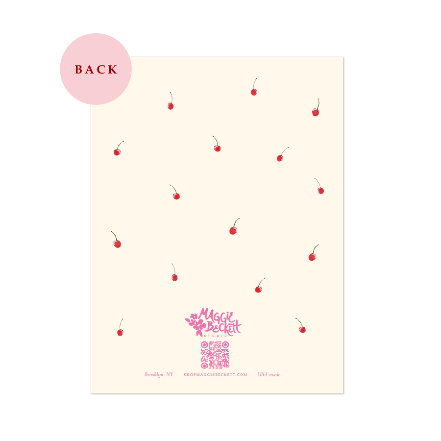 Cherry Birthday Cake Card