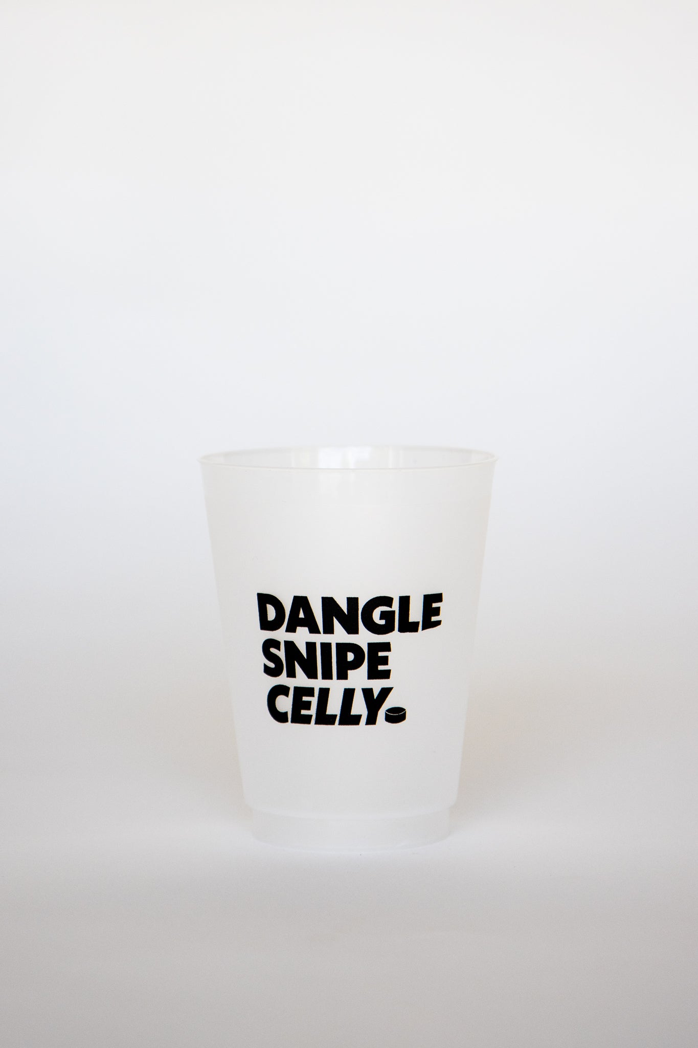 Dangle, Snipe, Celly - Hockey Themed Frosted Cups