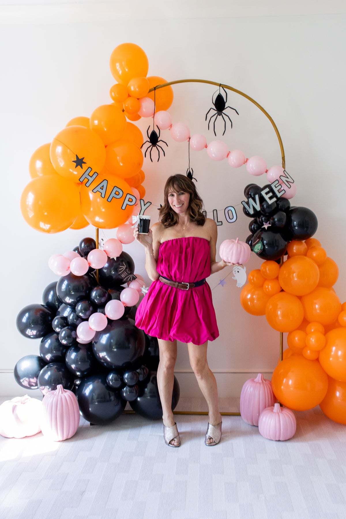 Spiders, Banners & Balloons Backdrop