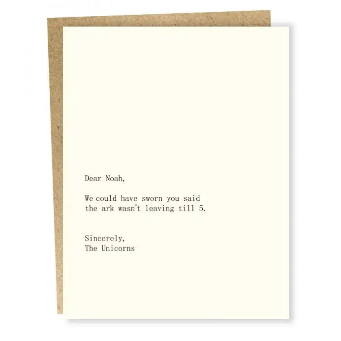 Noah / Unicorns Card