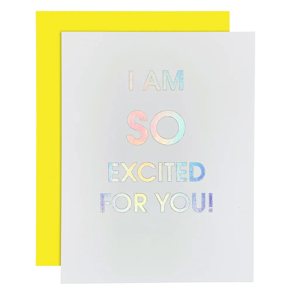 So Excited For You- Letterpress Card