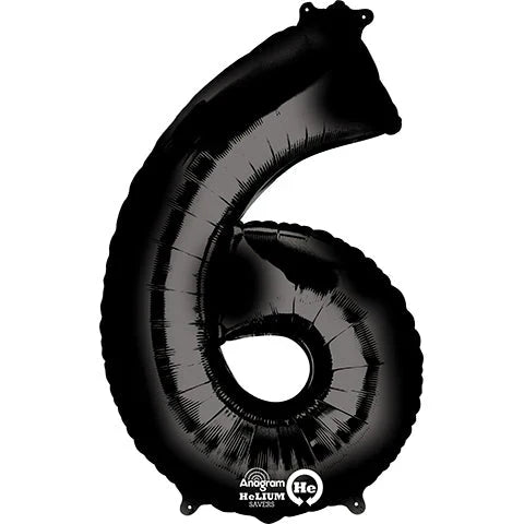 34" Anagram Black Number - 6