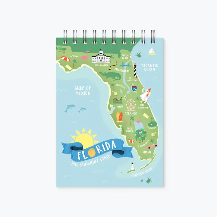 Illustrated Florida Map Notebook