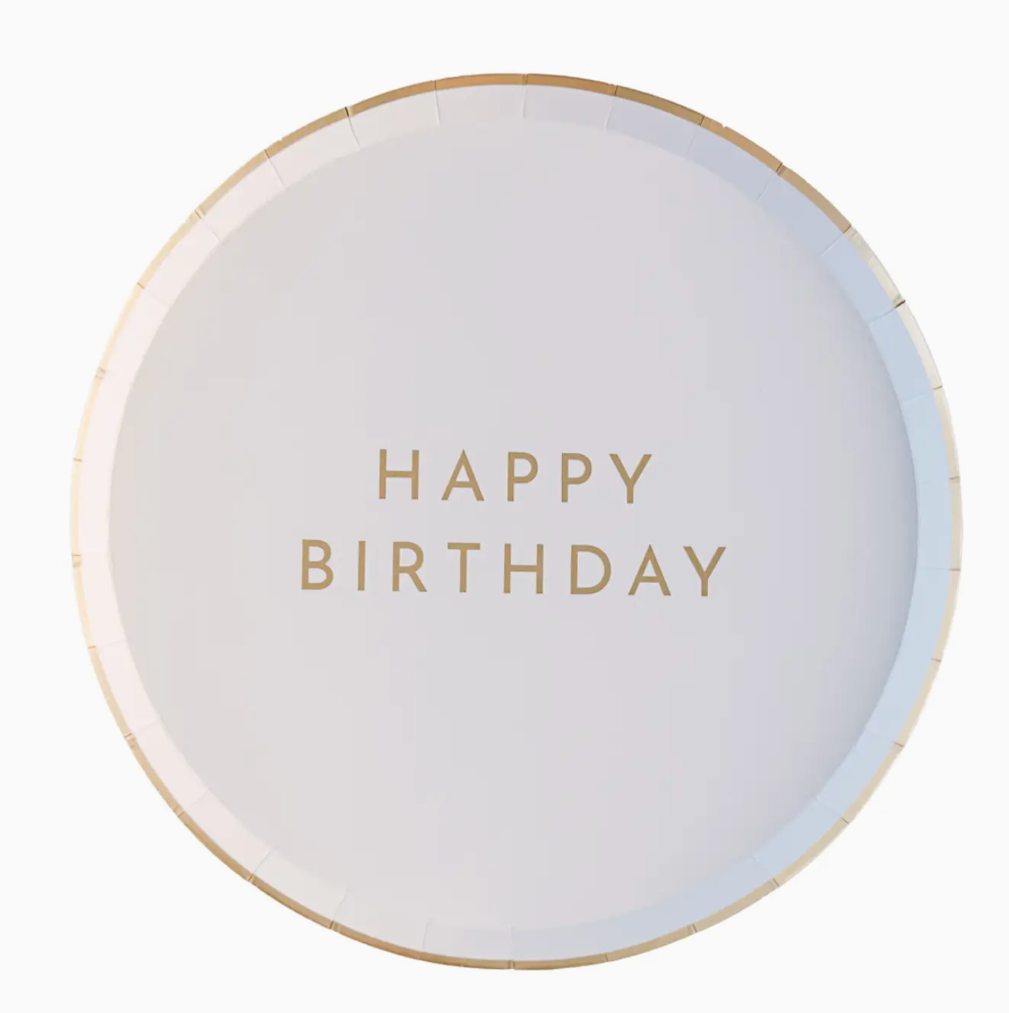 White & Gold Signature Happy Birthday Small Plates