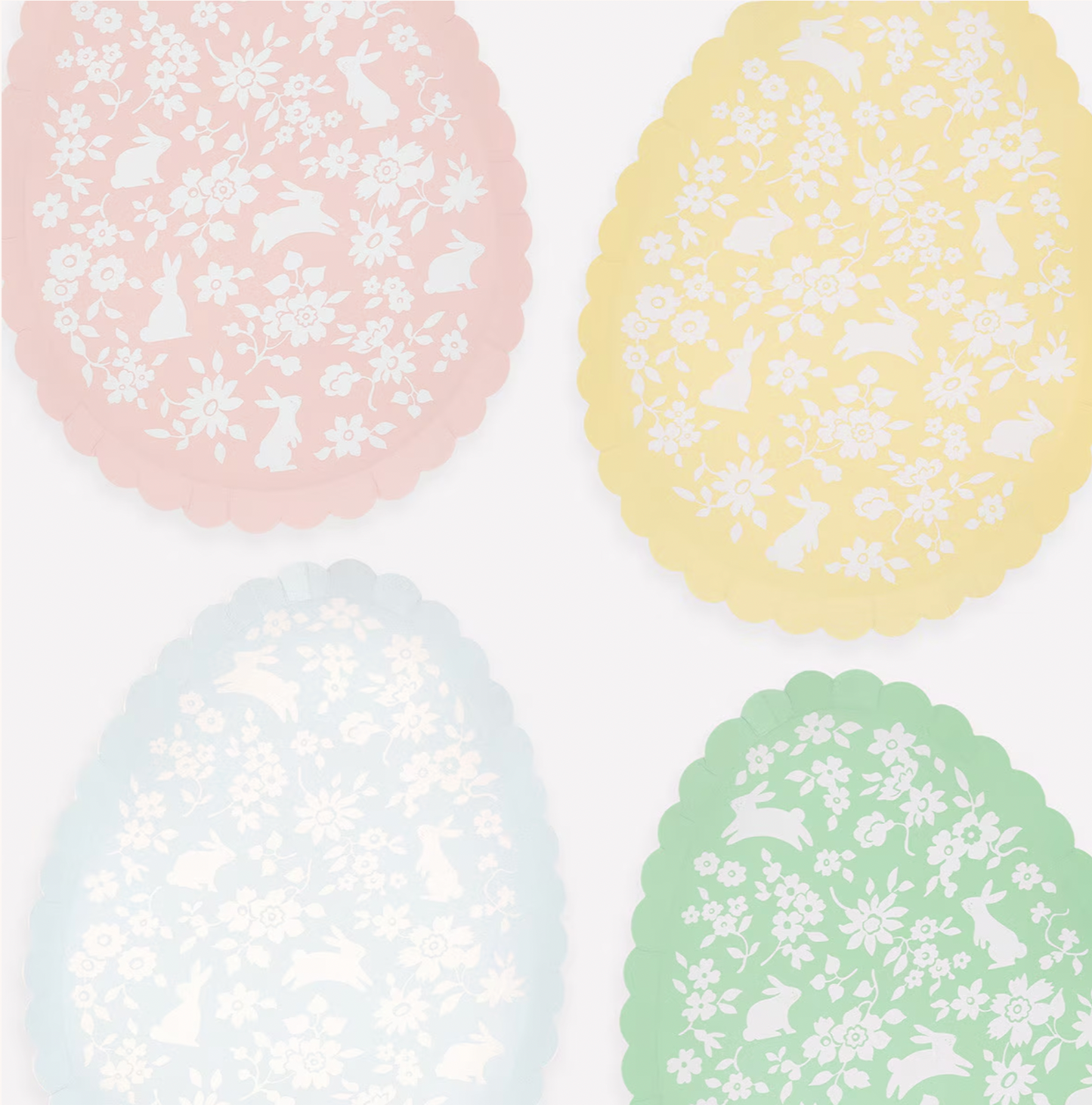 Ditsy Bunny Egg Plates