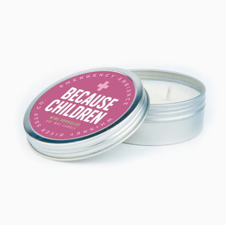 Because Children Emergency Ambiance Travel Candle Tin