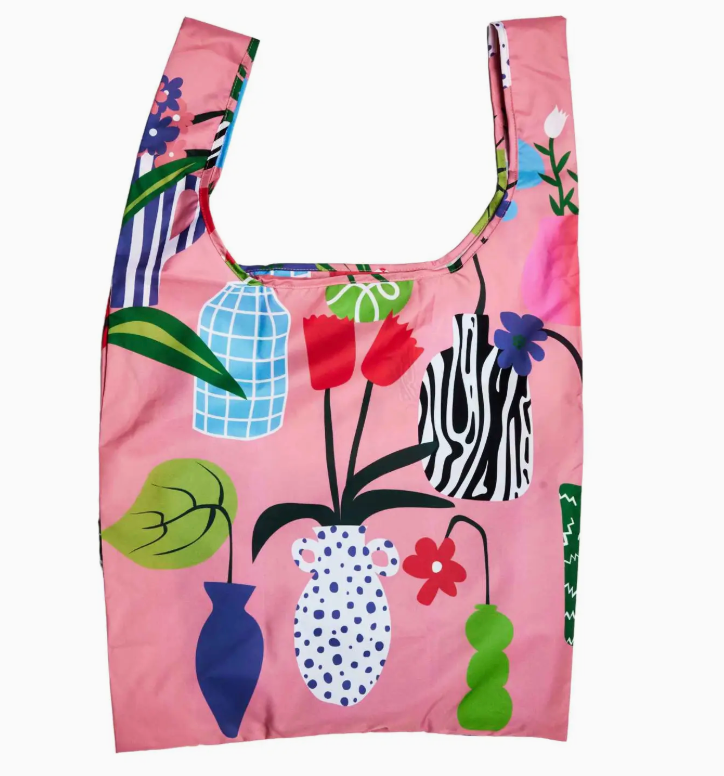 Vases Print Recycled Fabric Reusable Shopping Bag