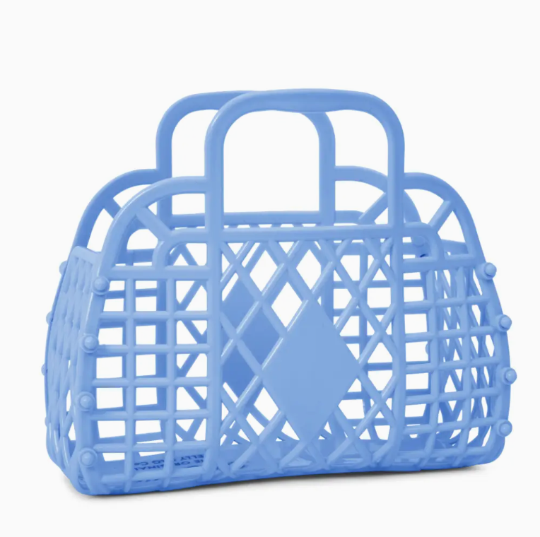 Retro Mini Basket Jelly Bag - Cornflower Blue