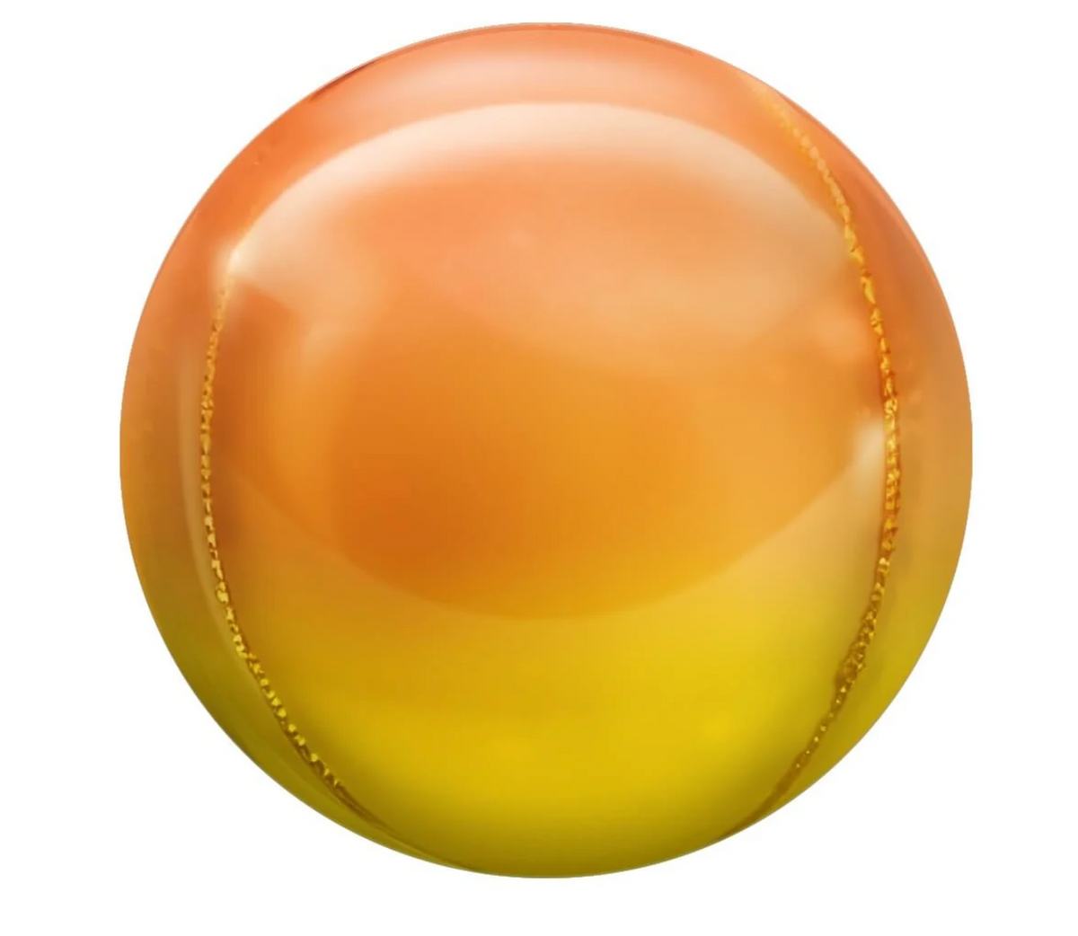 Metallic Orange & Yellow Sphere Orb Balloon