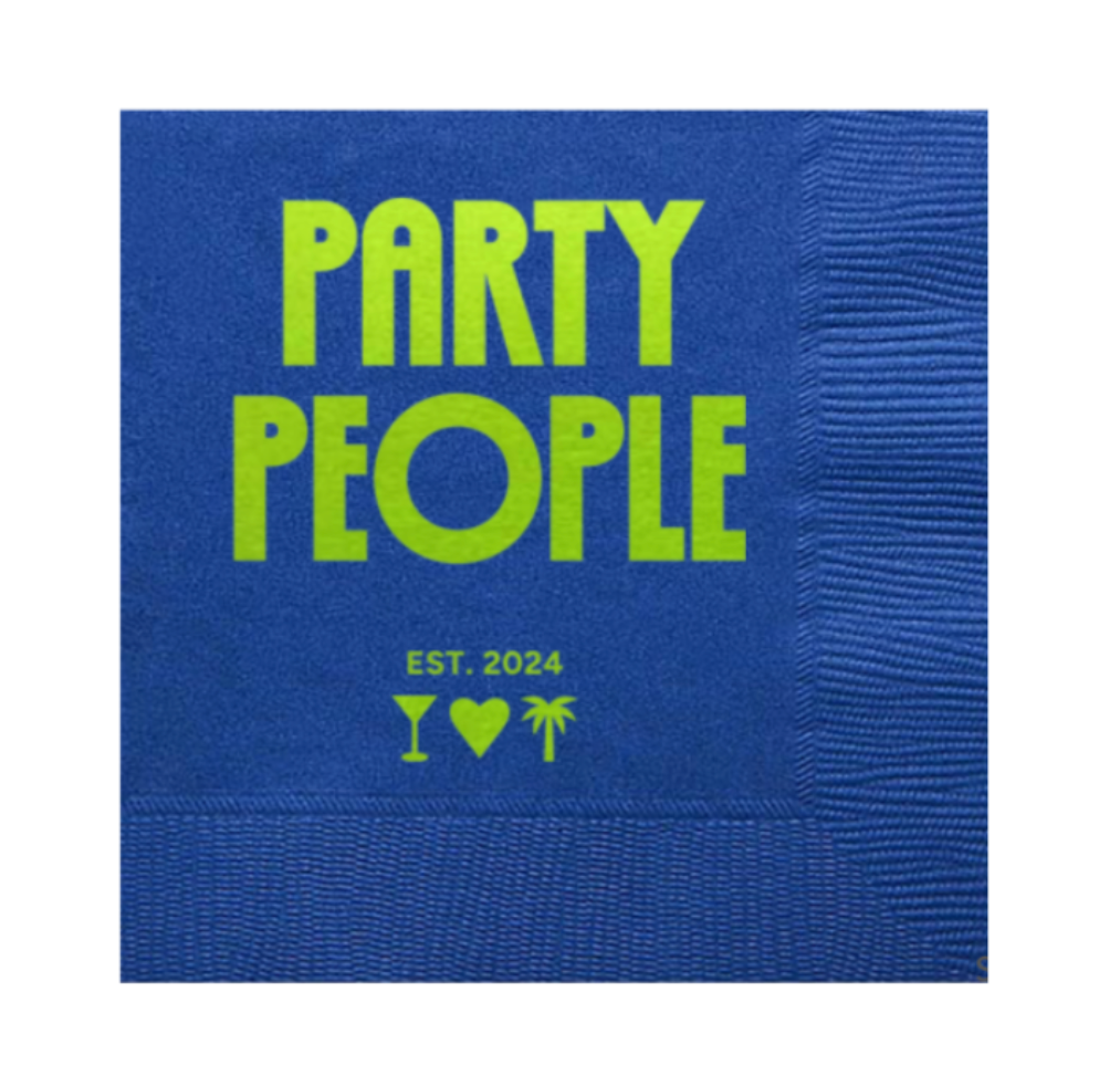 Socially Seri by The Social Society Party People Cocktail Royal Blue Napkins
