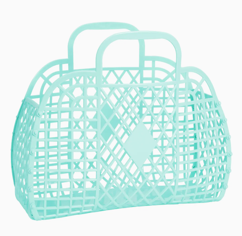 Retro Basket Jelly Bag - Large, Seafoam