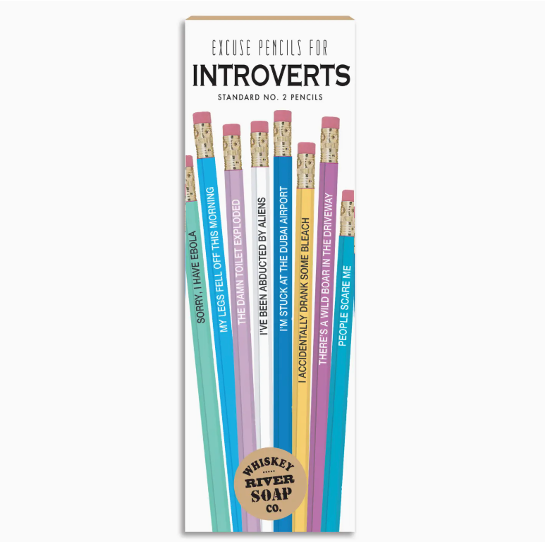 Excuse Pencils For Introverts | Funny Pencils