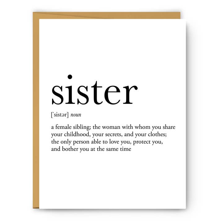 Sister Definition Card