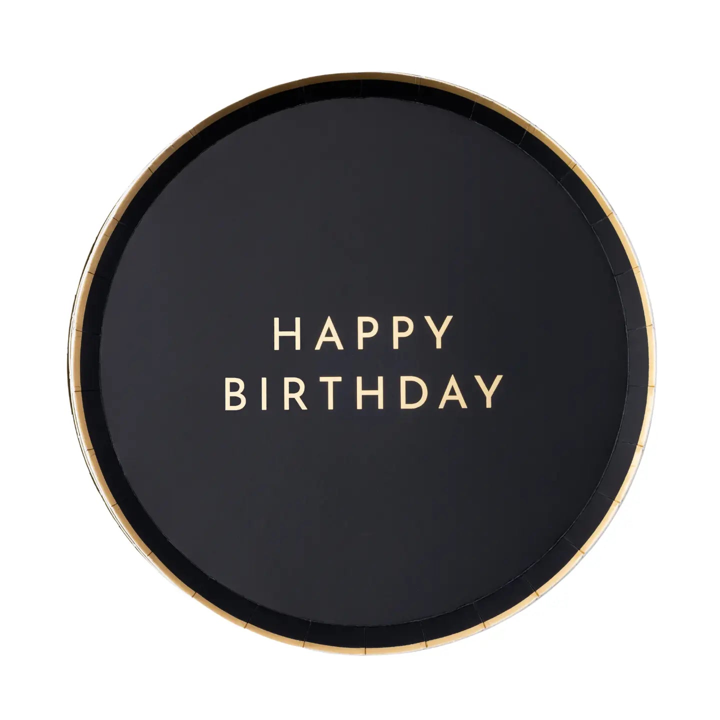 Black & Gold Happy Birthday Small Plates
