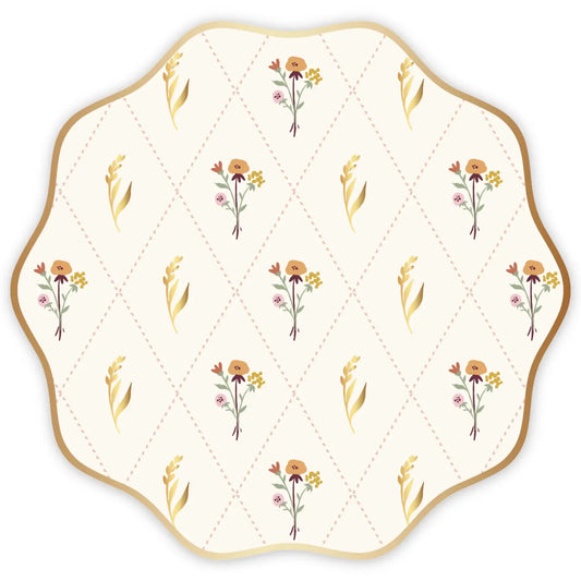 Cozy Fall Floral Dinner Plates