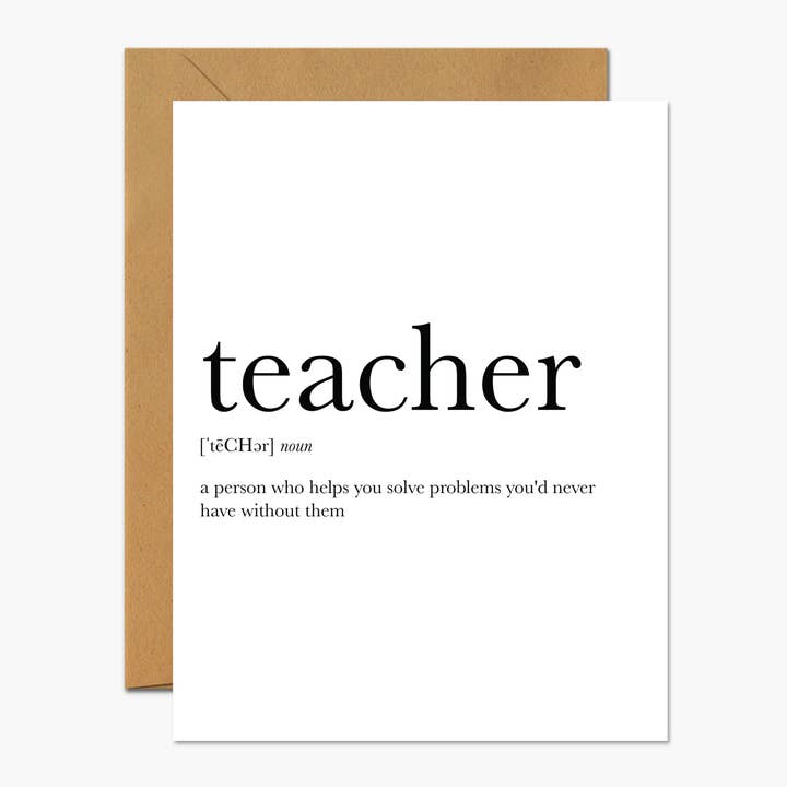 Teacher Definition Card