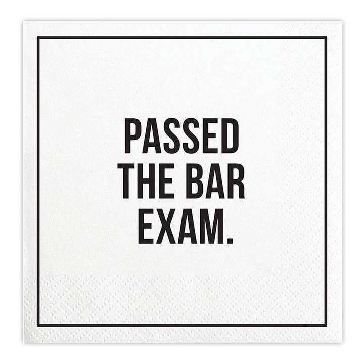 5" Cocktail Napkins - Passed the Bar Exam