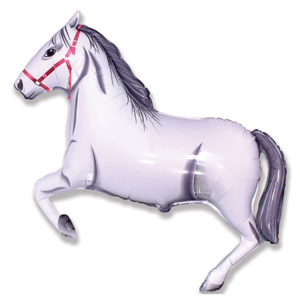 42" White Horse Balloon