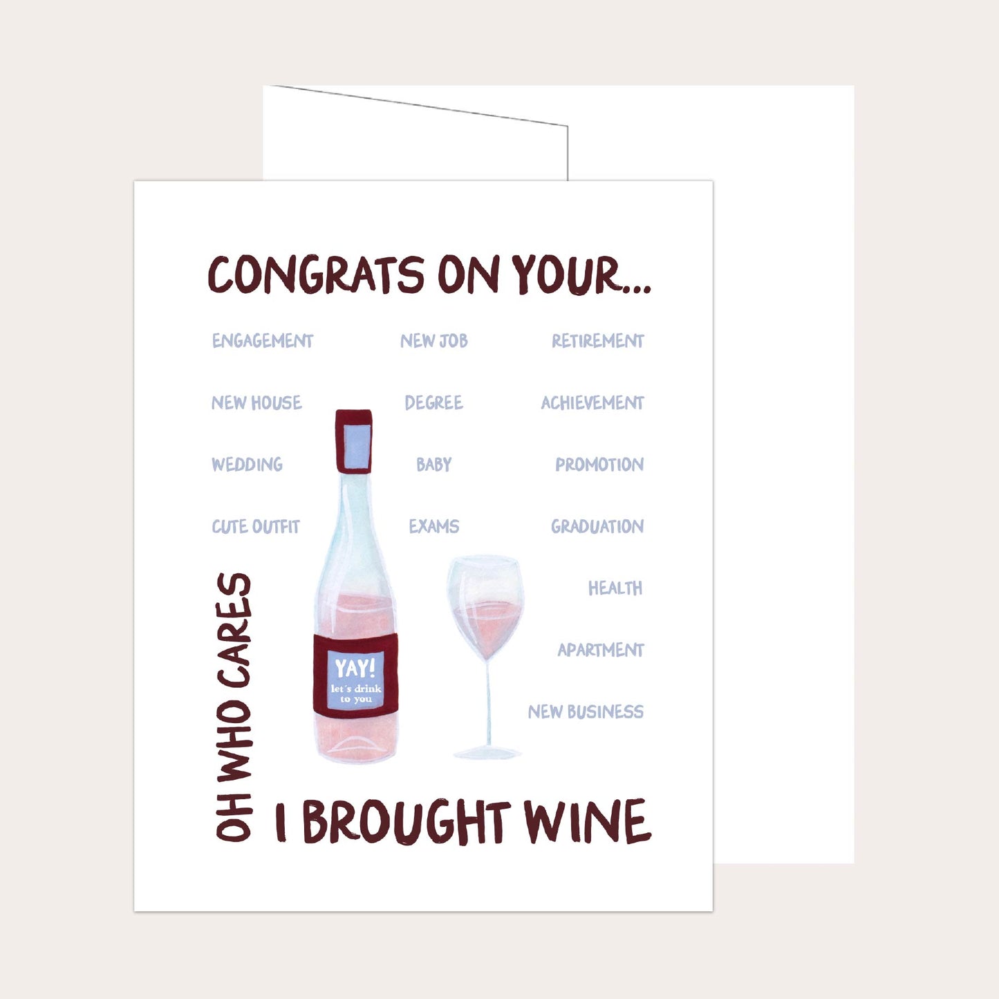 Congrats Wine Card