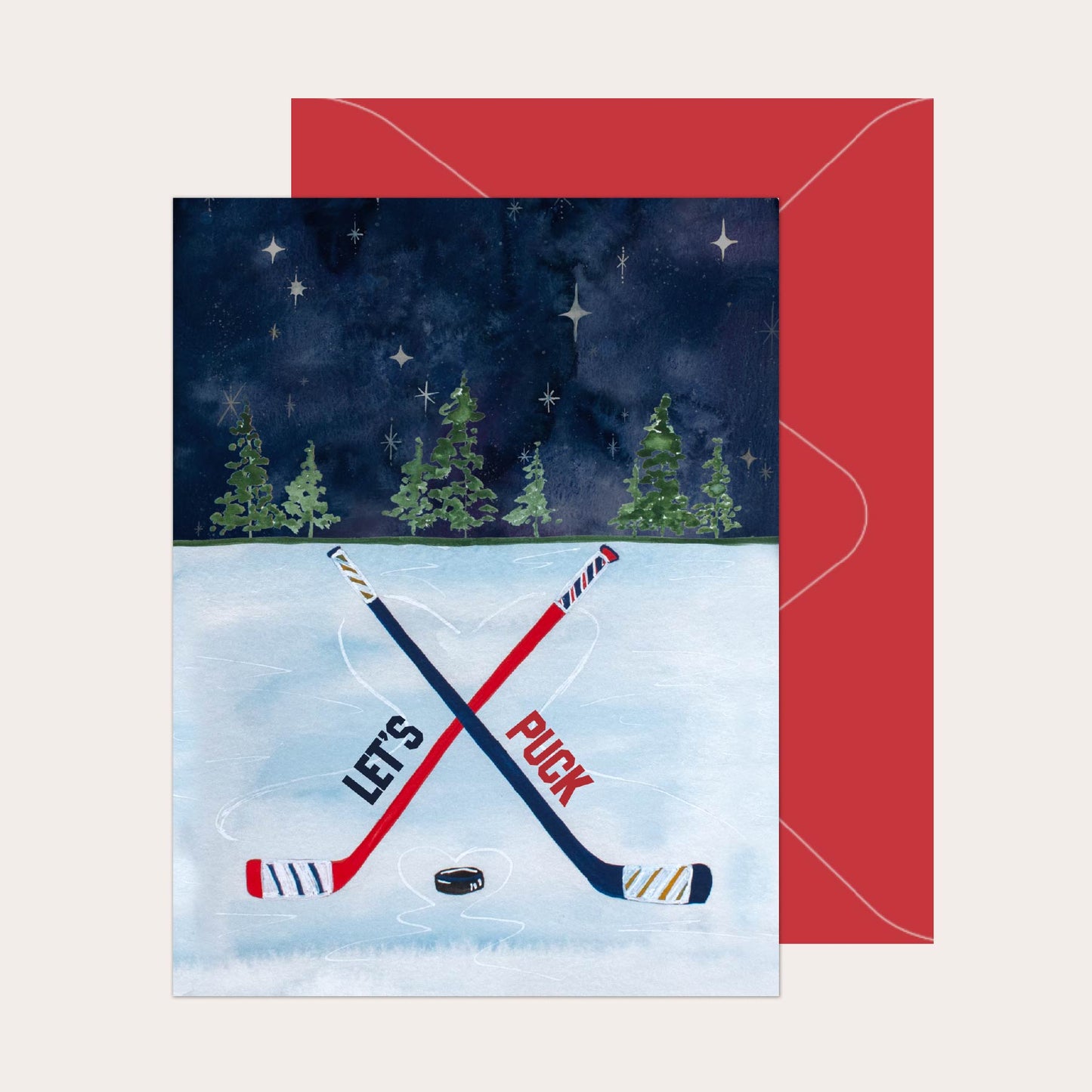 Let's Puck Hockey Card