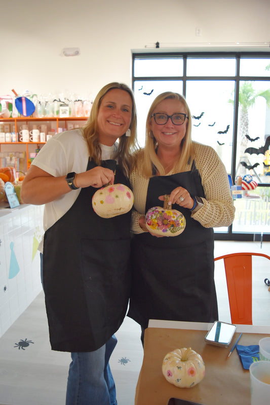 PUMPKIN DRIED FLORAL DECOUPAGE CRAFT + CIDER SIPS