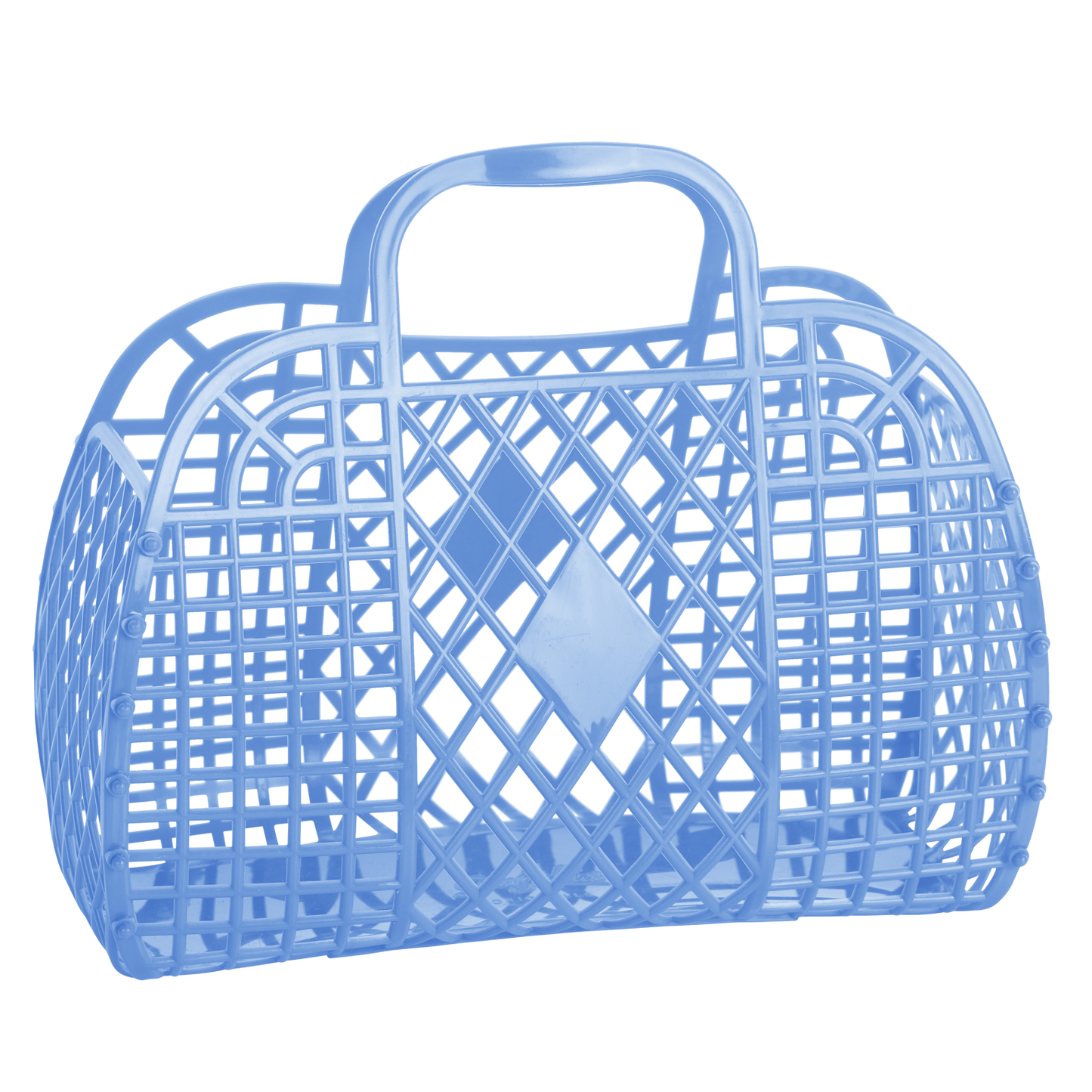 Retro Large Basket Jelly Bag - Cornflower Blue