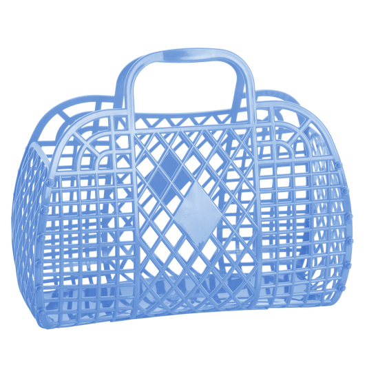 Retro Large Basket Jelly Bag - Cornflower Blue