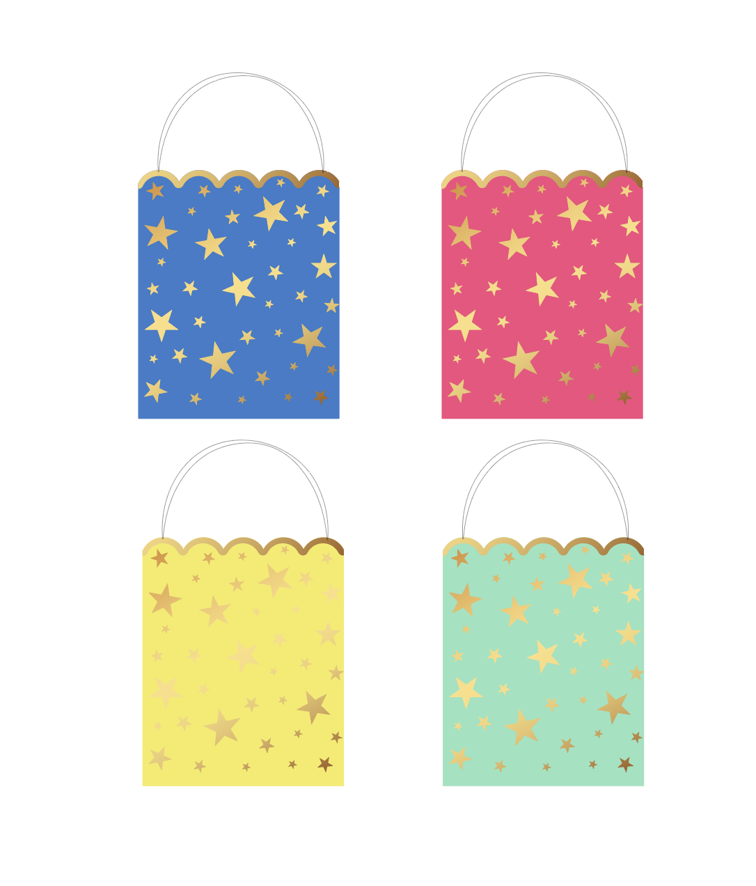 Rainbow Star Favor Bags