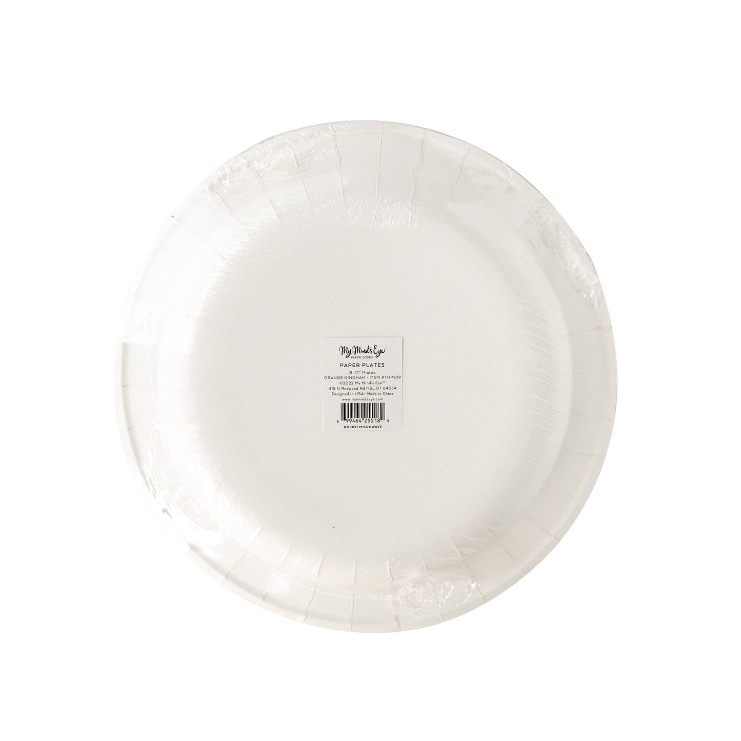 Harvest Orange Gingham Check Plate