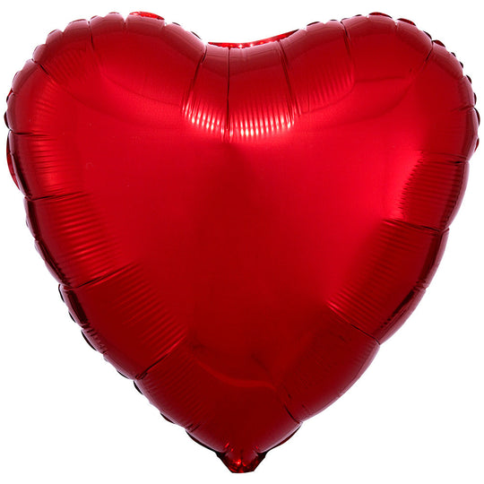 17" Metallic Red heart