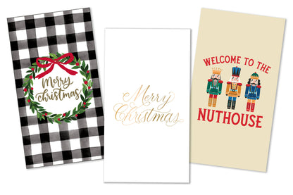 Funny Nuthouse Christmas Guest Towels