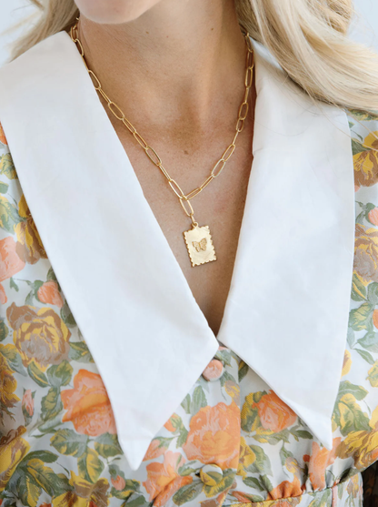 Butterfly Stamp Necklace