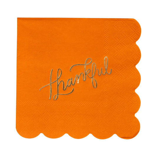 Foil Thankful Cocktail Napkins