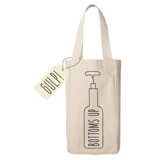 Bottoms Up Outline Wine Bag