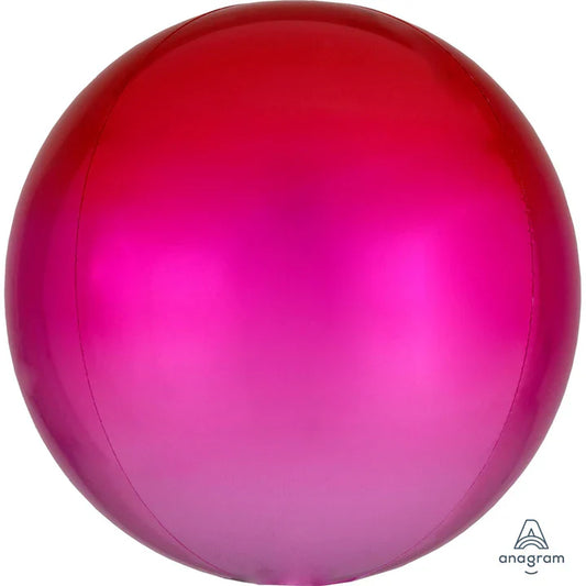 16" Ombre Balloon - Red & Pink