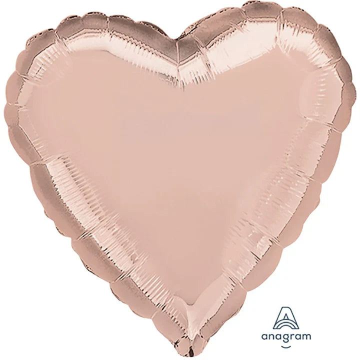 18" Heart Balloon - Rose Gold